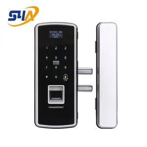 Factory Sell of Metal Fingerprint Access Control Machine Card Swipe Glass Door Password Lock thumbnail-1