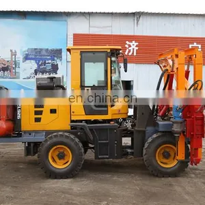 Hydraulic Diesel Photovoltaic Fence Guardrail Post Pile Driver for Sale Price thumbnail-3