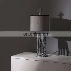 Unique Giraffe Animal Shape Vintage Modern Nightstand Desk Lamps for Hotel Bedroom thumbnail-1