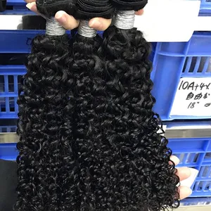 KHH Raw Burmese Curly 100% Raw Unprocessed Remy Hair Weft Mink Burmese Curly Hair Wholesale Raw Burmese Hair Vendors thumbnail-5