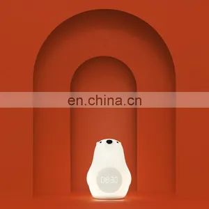 Creative Cute Bear LED Night Light Clock Adjustable Time Lamp For Children Baby Kids thumbnail-5