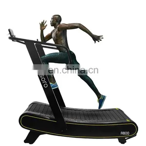 Curved Treadmill & Air Runner Mechanical Treadmill With Resistance Bar Speed Unlimited Running Machine Fitness Equipment Gym thumbnail-4