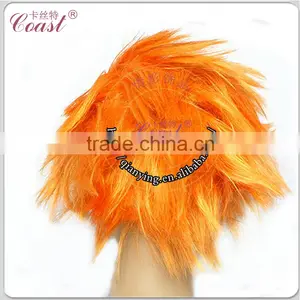 Short Orange Color Naruto Men Cosplay Wig thumbnail-3