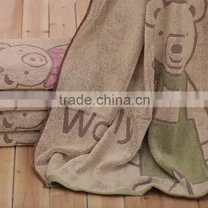 Best Quality 100%cotton for Kids Cartoon Bear Design Baby French Terry Knitting Fabric Quick-dry Towel thumbnail-5
