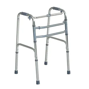 China Top Supplier Aluminum Walker Disabled Hospital Clinic Lightweight Folding Walking Aid, Walker Frame For Elderly Disabled People thumbnail-1