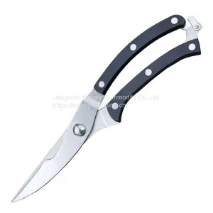 Hot Sale Heavy Duty Stainless Steel Kitchen Shears Poultry Scissors With Spring Loaded Handle thumbnail-1