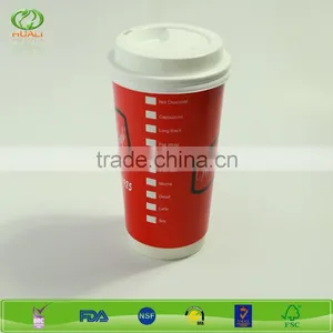 Disposable Fancy Custom Printed Take Away 9oz Hot Coffee Paper Cup With Lids thumbnail-1