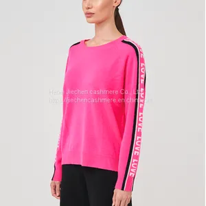 Women Lightweight Cashmere Sweater for Henley Collar 100% Cashmere Crewneck Knitwear thumbnail-3