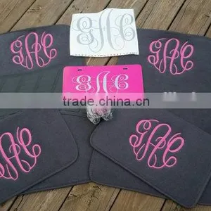 Monogrammed Car Floor Mat Set thumbnail-2