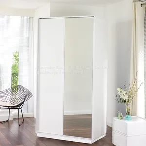 Wood Frame Bedroom Mirror Door Silding Door China Export Wardrobe thumbnail-1