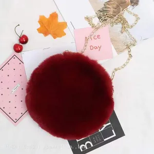 29Plush Bag Round Bag Ladies Single Shoulder Slant Straddle Bag Cute Girl Backpack Wholesale thumbnail-1