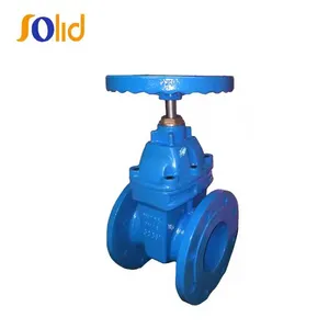 PN16 DN100 Ductile Iron Resilient Seated Non Rising Stem Gate Valve thumbnail-1