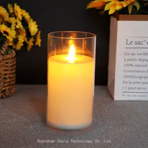 7.5cm Diameter 10/12.5/15/17.5/20cm Height Battery - Operated Led Flameless Tealight Candle, Flickering for Wedding, Home, Bar & Christmas Decor thumbnail-2