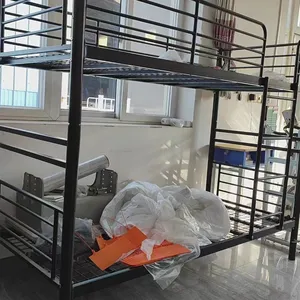 Quality Double Metal Bunk Bed Bunker Bed Can be Two Single Bed for Dormitory, Prefab House, School Etc. thumbnail-2