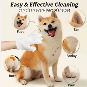 Wholesale Factories 100pcs Non-Woven White Wipes Wet Pet Eye Dog Cat Tear Stain Remover Cleaning Pet Cleaner thumbnail-5