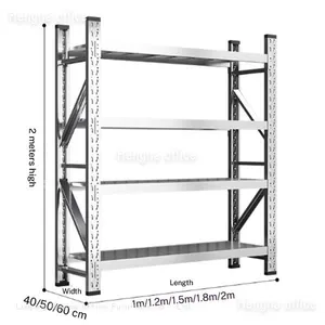 Knock Down Commercial Kitchen Shelving - Easy Assemble 4 Tier Stainless Steel Rack for Busy Restaurants, Tool-Free Setup thumbnail-1