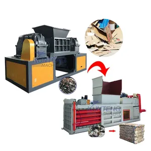 Industrial Paper Shredder and Baler Cardboard Shredder Carton Box Shredding Machine EPC thumbnail-1