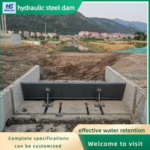 Flood Control Hydraulic Dam Custom Adjustable Lifting Steel Dam For River Water Level Regulation thumbnail-5