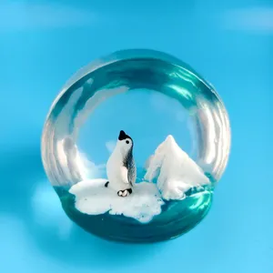 Resin Embedded Penguin Desktop Ornament thumbnail-2