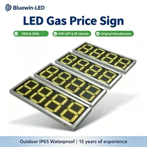 Custom Large Size 7 Segment LED Display Board With RF Remote for Gas Station Electronic Fuel Price Signs thumbnail-4