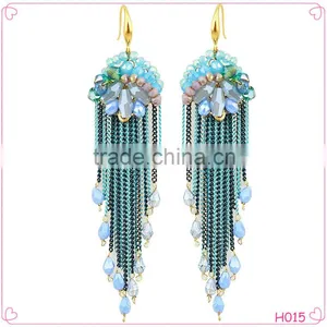 Hot Sale New Designs for Women Chain Earring ,2015 Fashion Design Tassels Earrings thumbnail-1