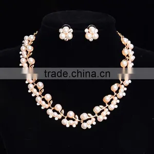 Fashion Design New Style Popular Trend High Quality Pearl Necklace Earring Set thumbnail-3