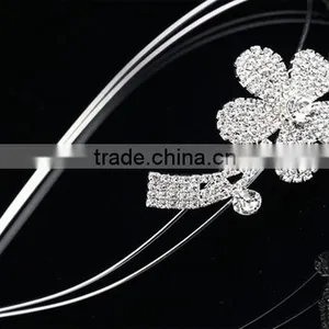 Wholesale Elegant Diamond Flower Headband Hairband For Women Fashion Korean Hair Accessories thumbnail-3