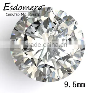 9.5mm Wholesale Esdomera White Color Moissanite Loose Stones Round Brilliant Cut EF Color thumbnail-1