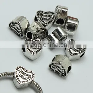 Some One Special Text Heart Shape Zinc Alloy Beads With Round Hole thumbnail-6
