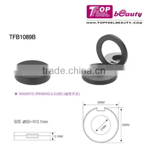Top Selling Products 2015 Black Magnetic Powder Compact Round Cosmetic Packaging With Mirror thumbnail-4