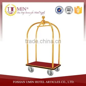 Titanium Gold Plated Hotel Luggage Cart Wheels thumbnail-1
