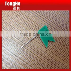 Green Color Plastic Flat Flag Map Pin thumbnail-1