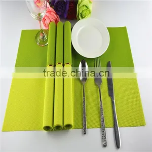 Bright Color Shinny Green Table Mats Placemats for Dining Heat Insulation Kitchen Placemat Table Decoration thumbnail-1
