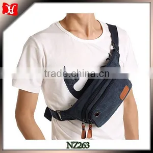 Canvas Outdoor Camping Hiking Trekking Chest Bag With Earphone Hole Hook Military Tactical Waist Bag thumbnail-1