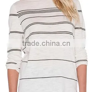 2016 Spring/summer High Qaulity Crew Neck Long Sleeve Plain Body With Hotfix Pullover Sweater thumbnail-2