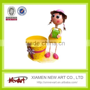 Metal Crafts Boy and Girl With Pot Art and Craft Metal Garden Decoration Quality Choice thumbnail-5