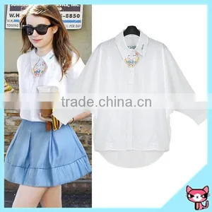 OEM White Ladies Formal Skirt and Blouse thumbnail-1