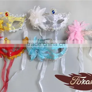 2016 Latest Selling Products PVC Venetian Mask With Artificial Flower Decoration thumbnail-6