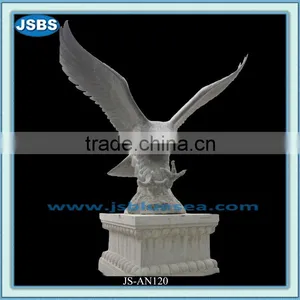 Factory Supply Natural Marble Outdoor Eagle Statues thumbnail-1