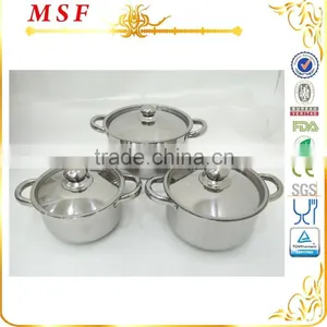 MSF Cheap Pots 6pcs Stainless Steel Cookware Set Good Selling MSF-3999 thumbnail-1