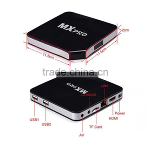 Hot Selling MX PRO Android 4.4 Quad Core Amlogic S805 Smart TV BOX thumbnail-4