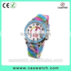 Cheap Vogue Lovely Rubber Timepieces, Child's Rainbow Silicone Watch, Colorful Bezel Hotsale Jelly Watch thumbnail-2