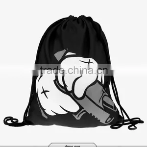 High Quality Drawstring Sport Backpack With Cute Printing thumbnail-3