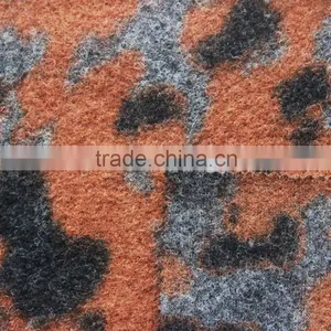 Camouflage Jacquard Knit Wool Fabric for Coat thumbnail-2