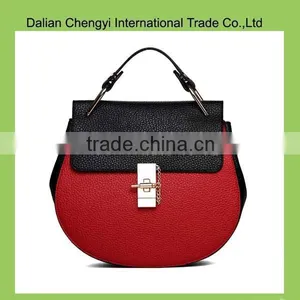 Posh Round Shell Style Snap Closure Women pu Sling Bag With Metal Chain thumbnail-1