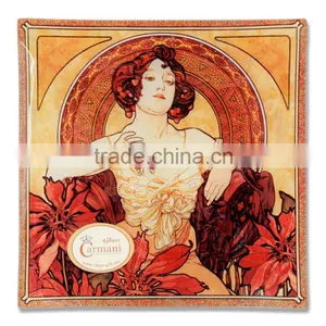 CARMANI Glass Plate 20x20 cm The Precious Stones Design ALFONS MUCHA thumbnail-1