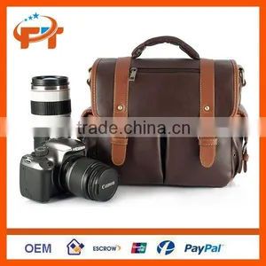 Fashion Canvas pu Leather Dslr Camera Bag thumbnail-4