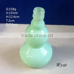 150ml 5oz Green Glass Wine Bottles With Gourd Design SLBd135 thumbnail-1