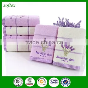 32s2 Lavender Soft Wholesale Cosmetic Cotton Embroidery Towel thumbnail-1
