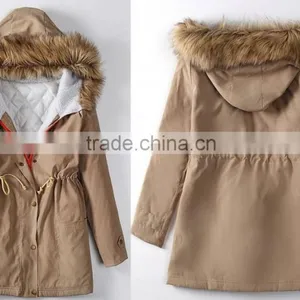 New Ladies Women's Winter Warm Casual Parka Fur Jacket Hooded Lady Jacket thumbnail-6